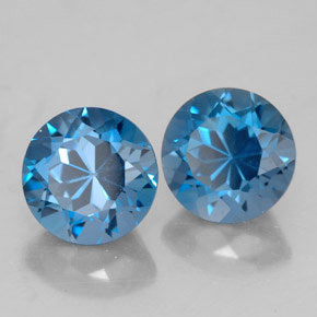 ct natürliche blauer Topas-Edelsteine, Rundschliff, VVS