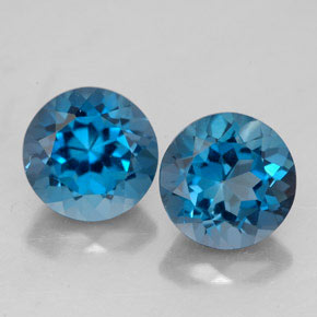  ct natürliche blauer Topas-Edelsteine, Rundschliff, VVS