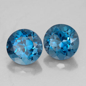  ct natürliche blauer Topas-Edelsteine, Rundschliff, VVS