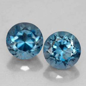  ct natürliche blauer Topas-Edelsteine, Rundschliff, VVS