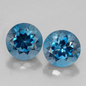  ct natürliche blauer Topas-Edelsteine, Rundschliff, VVS