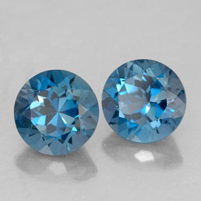  ct natürliche blauer Topas-Edelsteine, Rundschliff, VVS