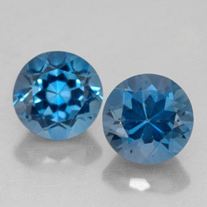  ct natürliche blauer Topas-Edelsteine, Rundschliff, VVS