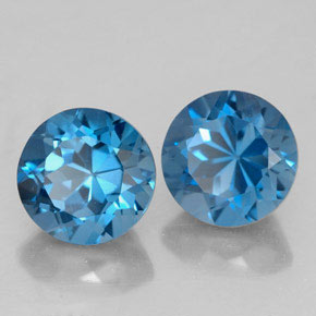  ct natürliche blauer Topas-Edelsteine, Rundschliff, VVS