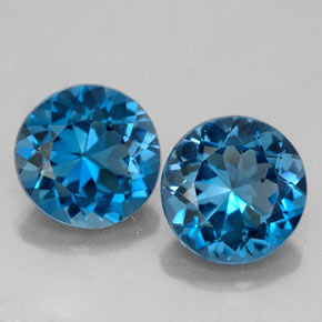  ct natürliche blauer Topas-Edelsteine, Rundschliff, VVS