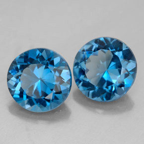  ct natürliche blauer Topas-Edelsteine, Rundschliff, VVS