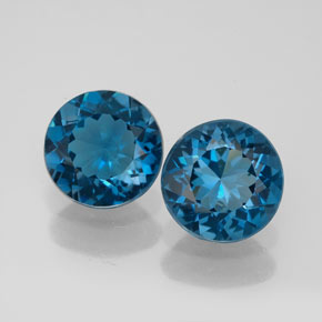  ct natürliche blauer Topas-Edelsteine, Rundschliff, VVS