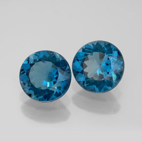  ct natürliche blauer Topas-Edelsteine, Rundschliff, VVS