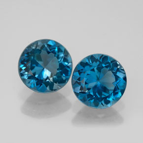 ct natürliche blauer Topas-Edelsteine, Rundschliff, VVS
