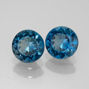  ct natürliche blauer Topas-Edelsteine, Rundschliff, VVS