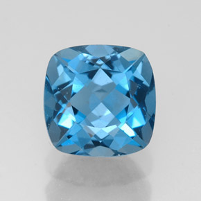 2,92 ctw natürlicher blauer Topas, Kissenschliff, VVS