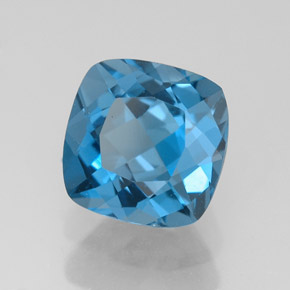 2,92 ctw natürlicher blauer Topas, Kissenschliff, VVS
