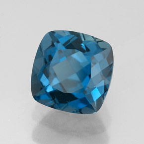 3,12 ctw natürlicher blauer Topas, Kissenschliff, VVS