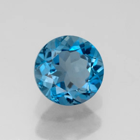1,79 ctw natürlicher blauer Topas, Rundschliff, VVS