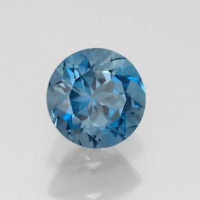1,83 ctw natürlicher blauer Topas, Rundschliff, VVS