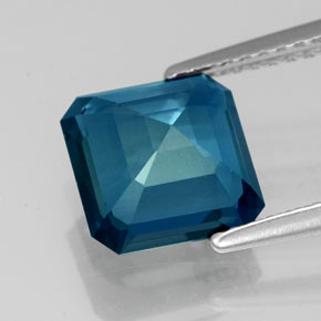 3,03 ctw natürlicher blauer Topas, Smaragdschliff, VS
