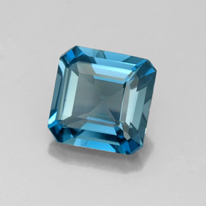 2,00 ctw natürlicher blauer Topas, Smaragdschliff, VVS