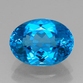 12,83 ctw natürlicher blauer Topas, Oval Schliff, VVS