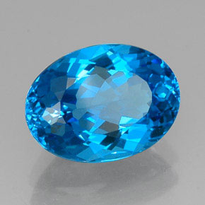 12,83 ctw natürlicher blauer Topas, Oval Schliff, VVS