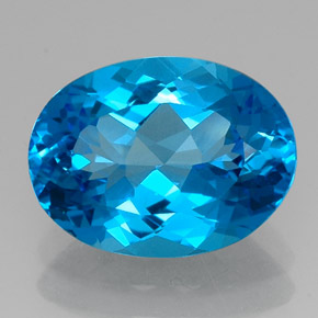 15,00 ctw natürlicher blauer Topas, Oval Schliff, VVS-VS