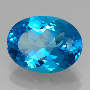 15,00 ctw natürlicher blauer Topas, Oval Schliff, VVS-VS