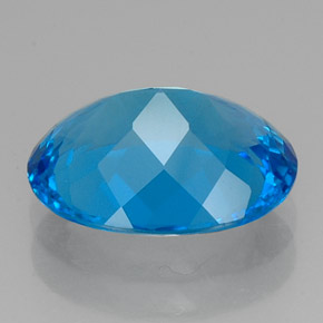 15,00 ctw natürlicher blauer Topas, Oval Schliff, VVS-VS