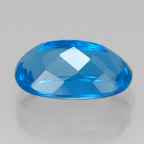 9,66 ctw natürlicher blauer Topas, Oval Schliff, IF