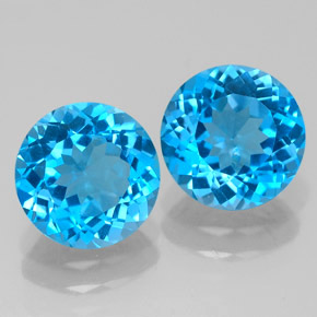  ct natürliche blauer Topas-Edelsteine, Rundschliff, VVS