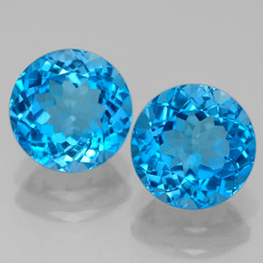  ct natürliche blauer Topas-Edelsteine, Rundschliff, VVS