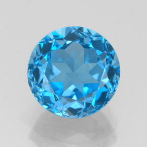 3,75 ctw natürlicher blauer Topas, Rundschliff, VVS
