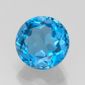 3,75 ctw natürlicher blauer Topas, Rundschliff, VVS