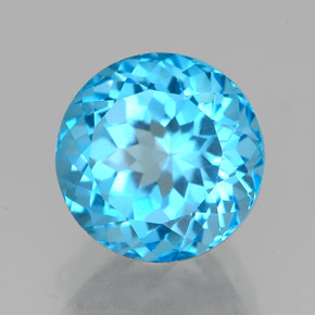 2,94 ctw natürlicher blauer Topas, Rundschliff, VVS