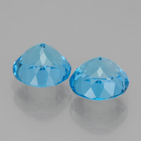  ct natürliche blauer Topas-Edelsteine, Rundschliff, VVS