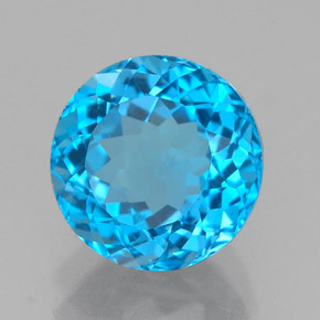 2,65 ctw natürlicher blauer Topas, Rundschliff, VVS