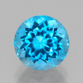 2,66 ctw natürlicher blauer Topas, Rundschliff, VVS