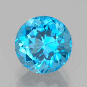 2,66 ctw natürlicher blauer Topas, Rundschliff, VVS