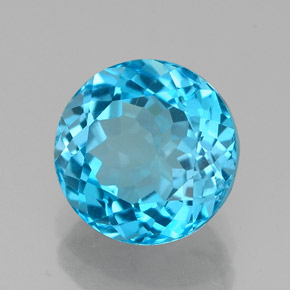 2,48 ctw natürlicher blauer Topas, Rundschliff, VVS