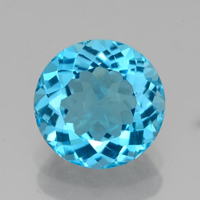 2,32 ctw natürlicher blauer Topas, Rundschliff, VVS