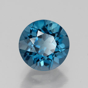 1,70 ctw natürlicher blauer Topas, Rundschliff, VVS