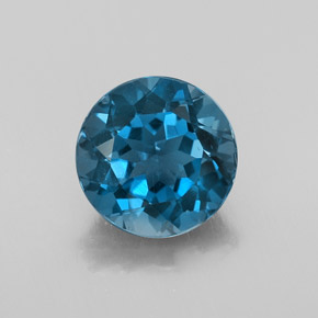 3,35 ctw natürlicher blauer Topas, Rundschliff, VVS