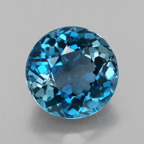 3,26 ctw natürlicher blauer Topas, Rundschliff, VVS