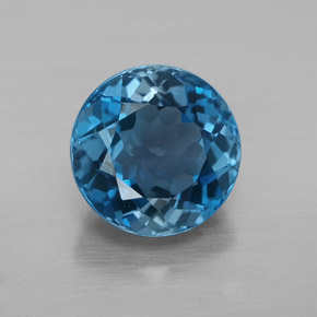3,49 ctw natürlicher blauer Topas, Rundschliff, VVS