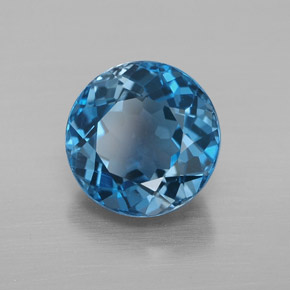 3,49 ctw natürlicher blauer Topas, Rundschliff, VVS
