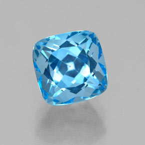 2,67 ctw natürlicher blauer Topas, Kissenschliff, VVS