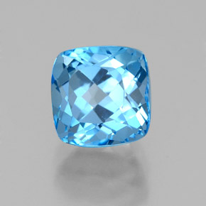 2,67 ctw natürlicher blauer Topas, Kissenschliff, VVS