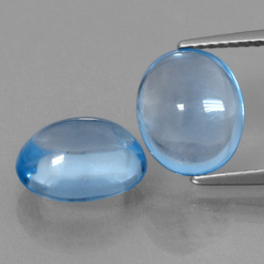  ct natürliche blauer Topas-Edelsteine, Oval Schliff, Transparent