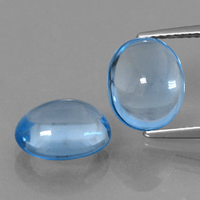 7,62 ct natürliche blauer Topas-Edelsteine, Oval Schliff, Transparent