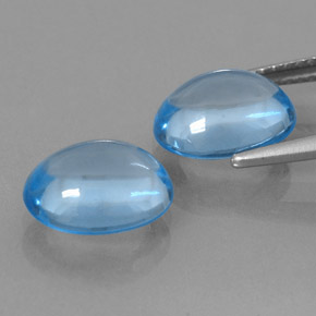 7,62 ct natürliche blauer Topas-Edelsteine, Oval Schliff, Transparent