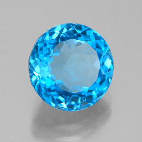 3,72 ctw natürlicher blauer Topas, Rundschliff, SI