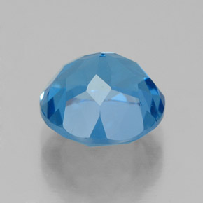 3,90 ctw natürlicher blauer Topas, Rundschliff, VVS